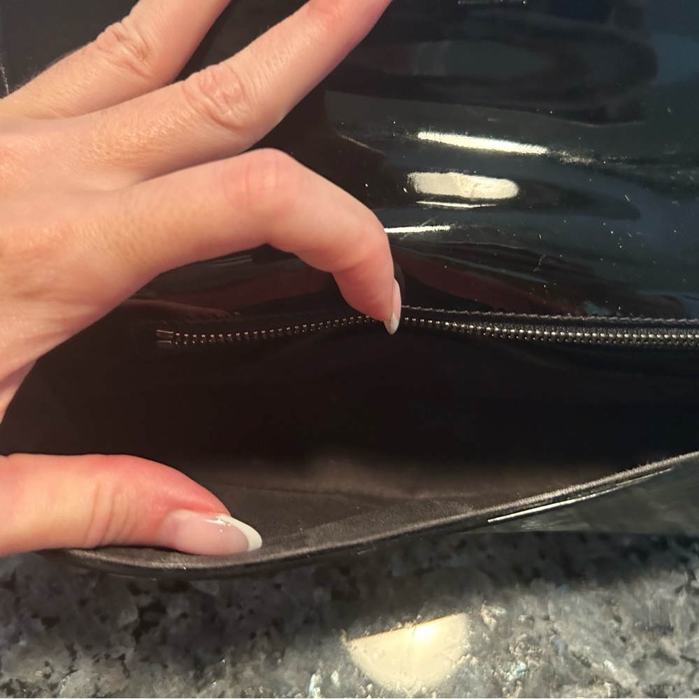 Louis Vuitton Black and Silver Logo Clutch - Picture 4 of 8